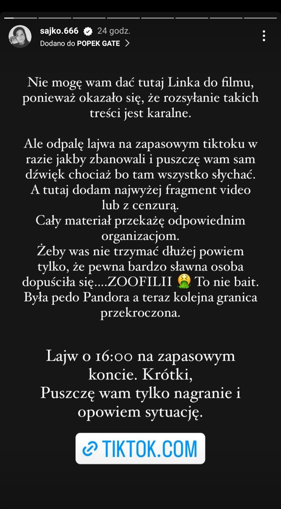 relacja na kanale sajko